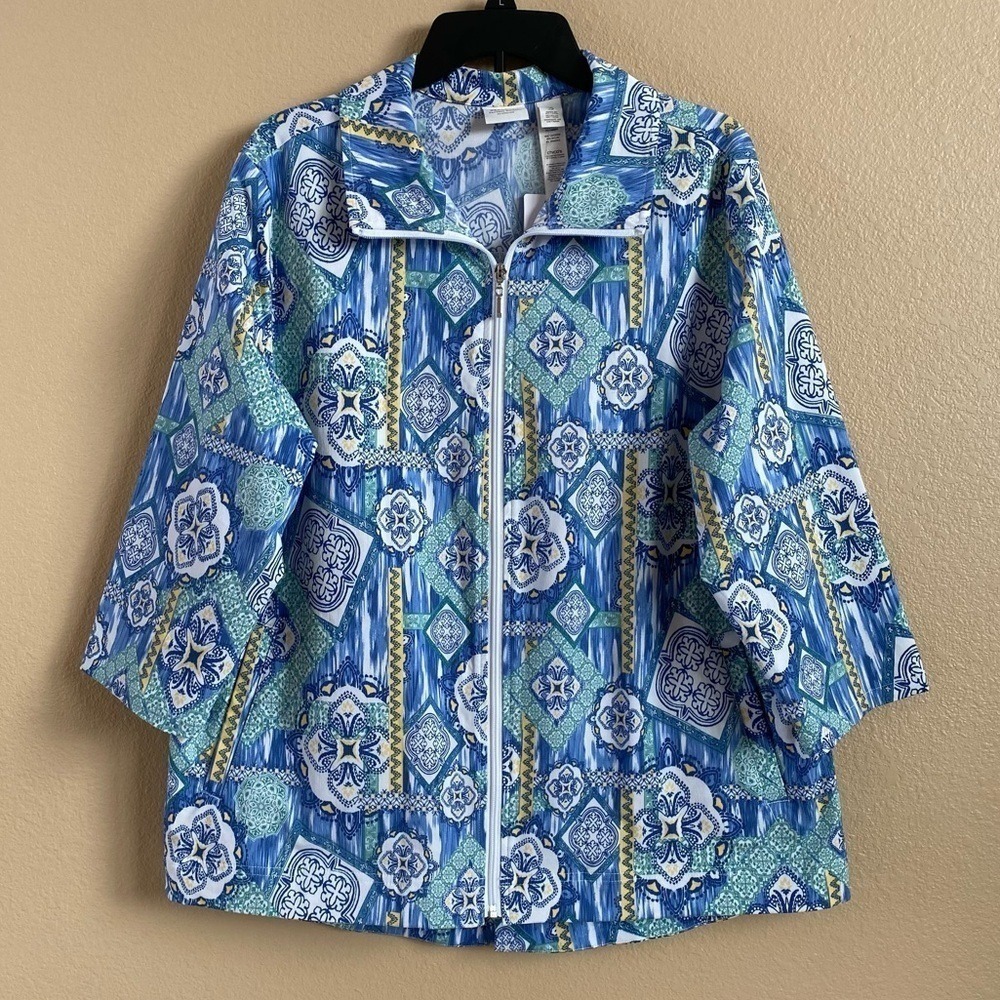 Chicos Weekends New Size 3 US‎ XL Prefect Stretch Lightweight 3/4 Sleeves Jacket
